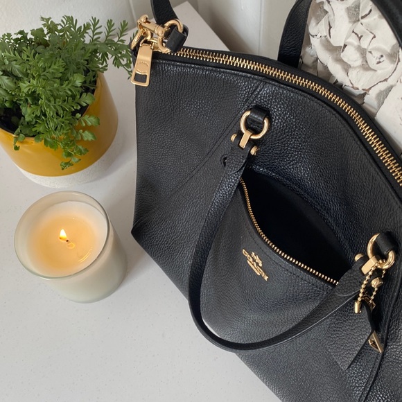 Black Leather Coach Bag Prarie Satchel - Picture 5 of 13